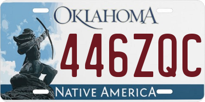 OK license plate 446ZQC