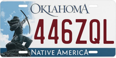 OK license plate 446ZQL