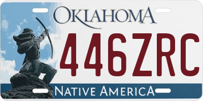 OK license plate 446ZRC