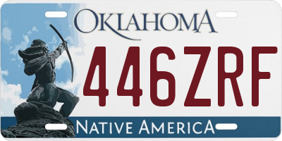 OK license plate 446ZRF
