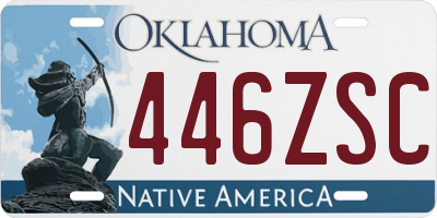 OK license plate 446ZSC