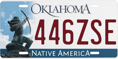 OK license plate 446ZSE