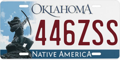 OK license plate 446ZSS
