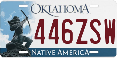 OK license plate 446ZSW