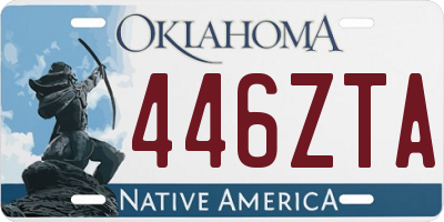 OK license plate 446ZTA