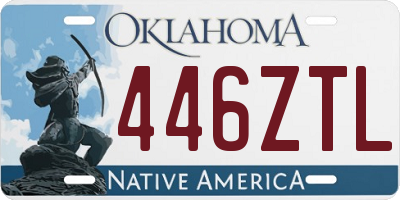 OK license plate 446ZTL