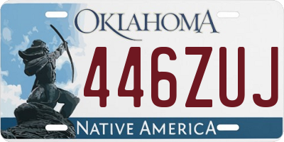 OK license plate 446ZUJ