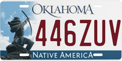 OK license plate 446ZUV