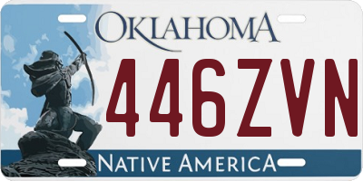 OK license plate 446ZVN