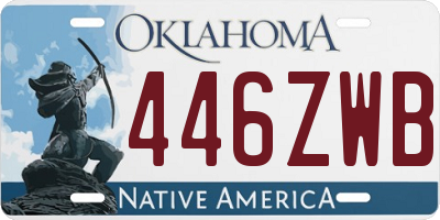 OK license plate 446ZWB