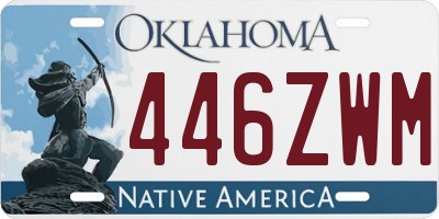 OK license plate 446ZWM