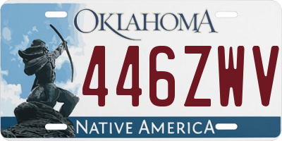 OK license plate 446ZWV