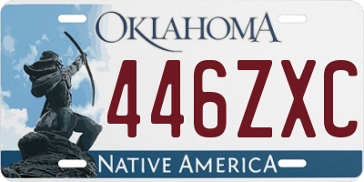 OK license plate 446ZXC