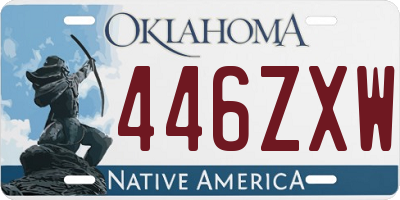 OK license plate 446ZXW
