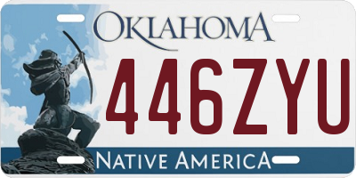 OK license plate 446ZYU