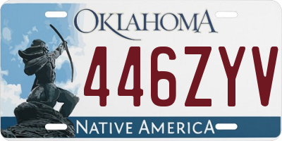 OK license plate 446ZYV