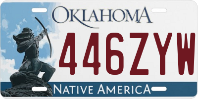 OK license plate 446ZYW