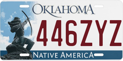 OK license plate 446ZYZ