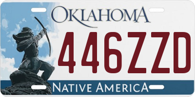 OK license plate 446ZZD