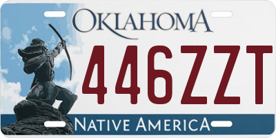 OK license plate 446ZZT