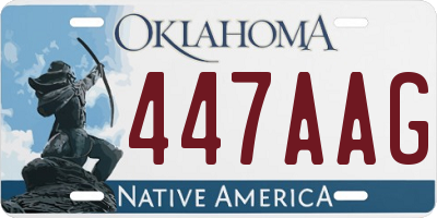 OK license plate 447AAG