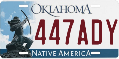 OK license plate 447ADY