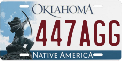 OK license plate 447AGG