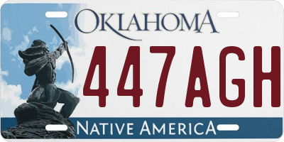 OK license plate 447AGH