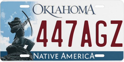 OK license plate 447AGZ