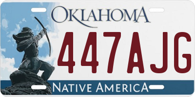 OK license plate 447AJG