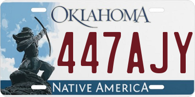 OK license plate 447AJY