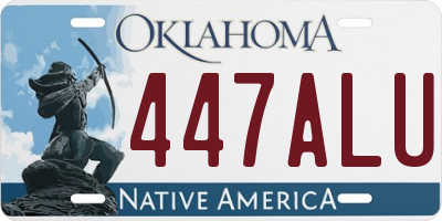 OK license plate 447ALU