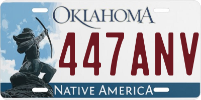 OK license plate 447ANV