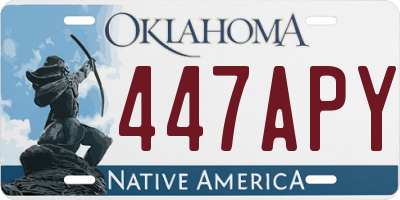 OK license plate 447APY