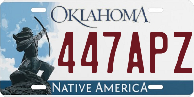 OK license plate 447APZ