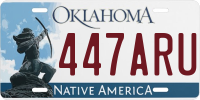 OK license plate 447ARU