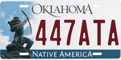 OK license plate 447ATA