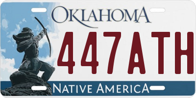 OK license plate 447ATH