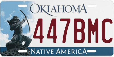 OK license plate 447BMC