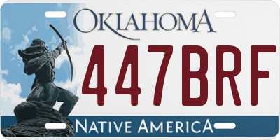 OK license plate 447BRF