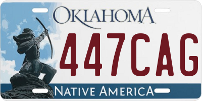 OK license plate 447CAG