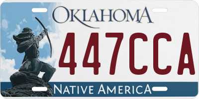 OK license plate 447CCA