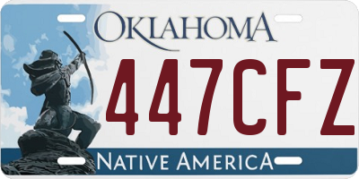 OK license plate 447CFZ