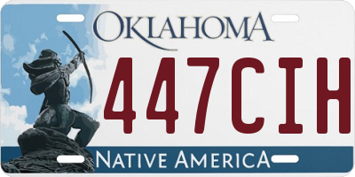 OK license plate 447CIH