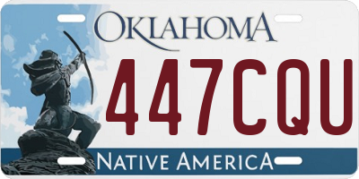 OK license plate 447CQU