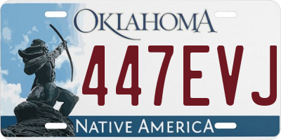 OK license plate 447EVJ