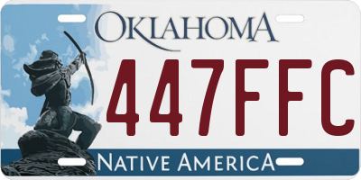OK license plate 447FFC