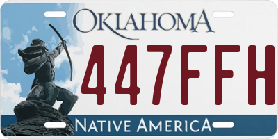 OK license plate 447FFH