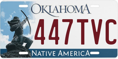 OK license plate 447TVC