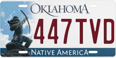OK license plate 447TVD